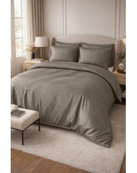 MATEX POŚCIEL ADAMASZEK GEOMETRYCZNA TAUPE